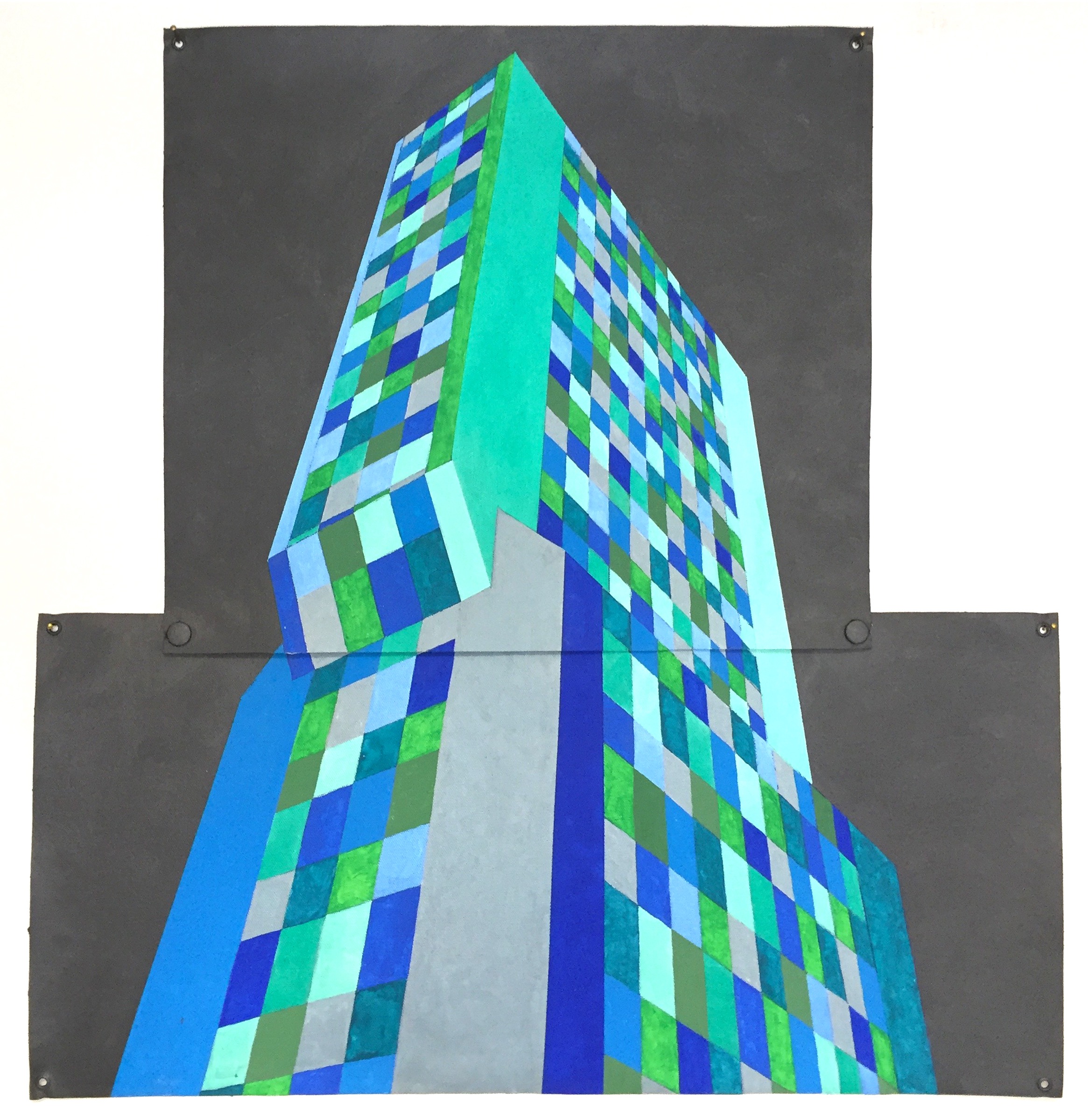 Prédio Ces, Mirian Perez, arte, art, pintura, painting, arte, arquitetura, arte contemporânea