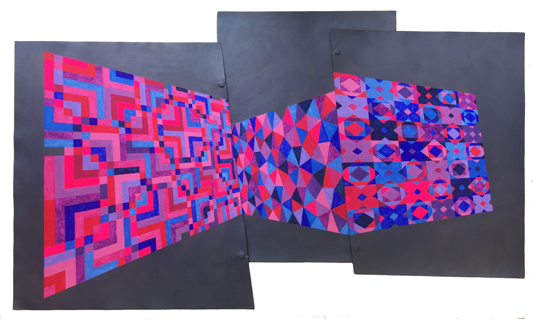 Três paredes, Mirian Perez, arte, arte contemporânea, pintura,