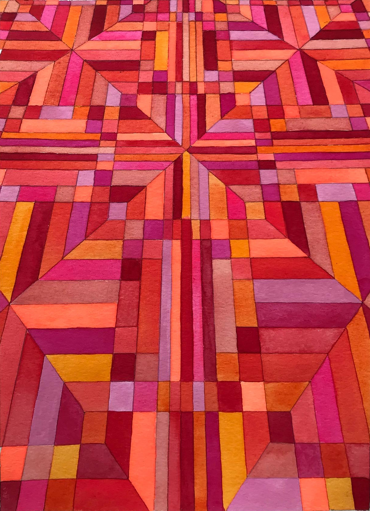 Muro_II_2020, aquarela, pintura, arquitetura, Mirian Perez, arte, arte contemporanea