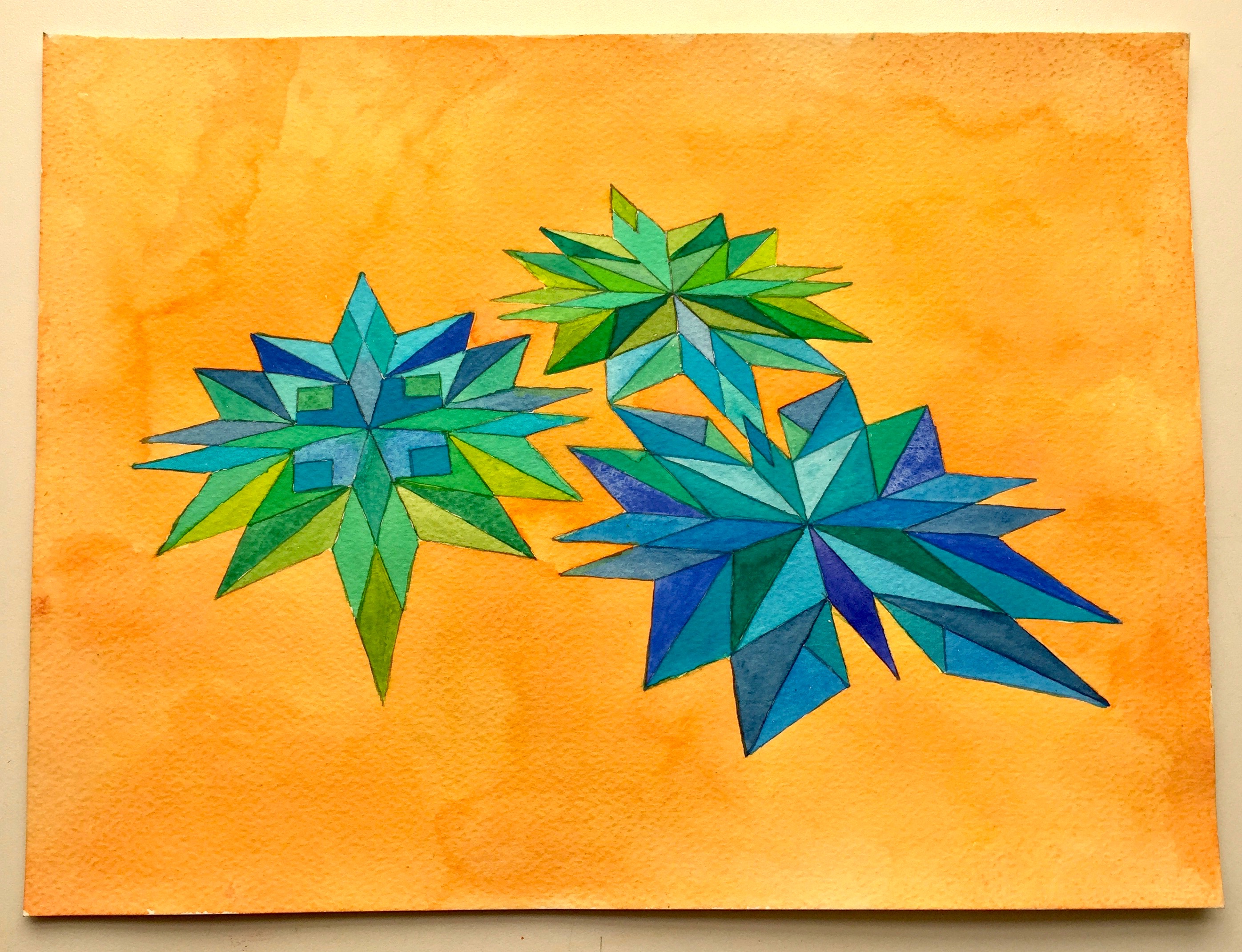 Estrellas_2018, aquarela, pintura, Mirian Perez, arte, arte contemporanea