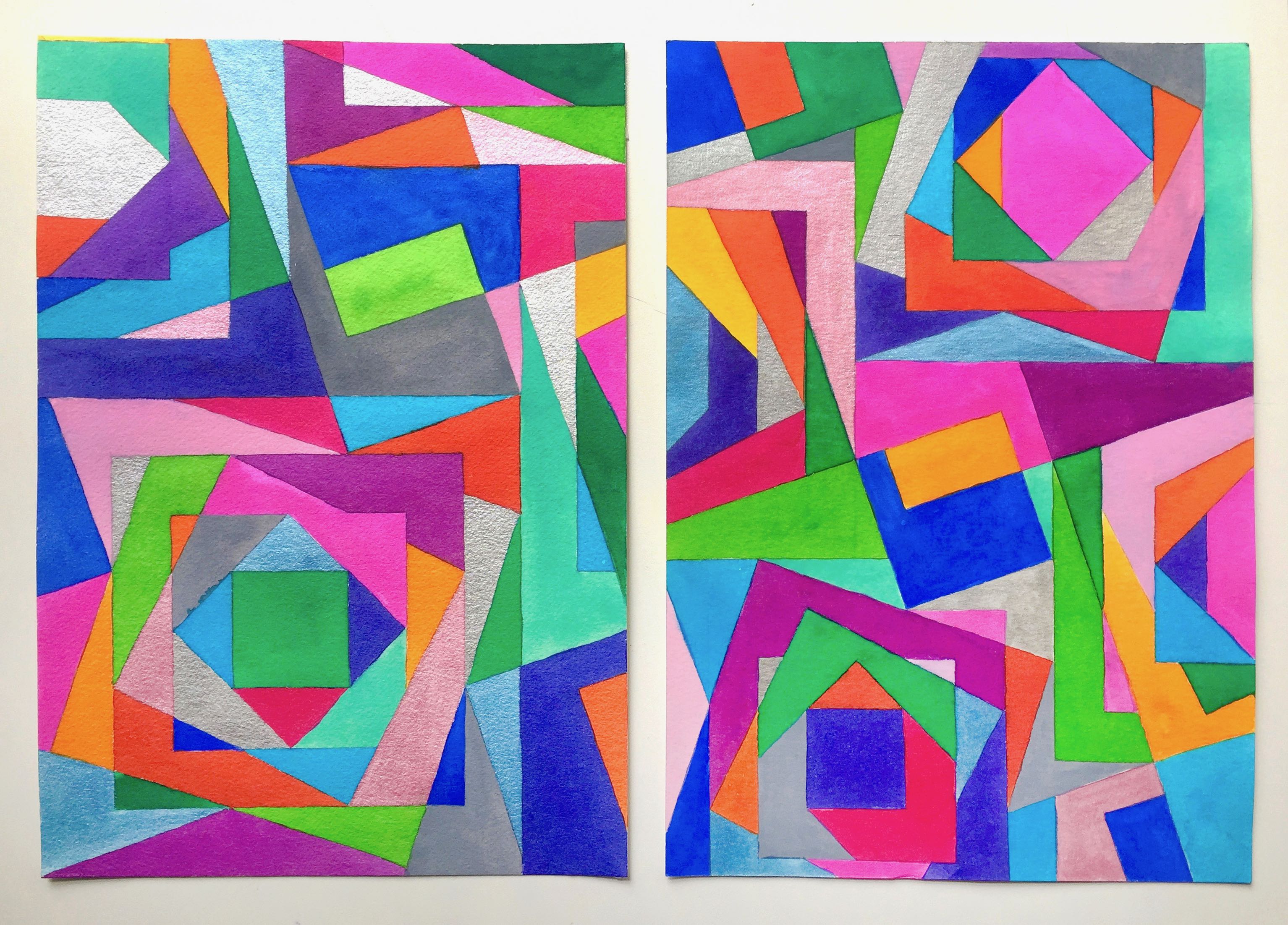 Ventana_I_e_II 2019, aquarela, arte, pintura, arte contemporanea, Mirian Perez